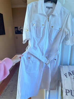 White Tailored Dress Sz 12
